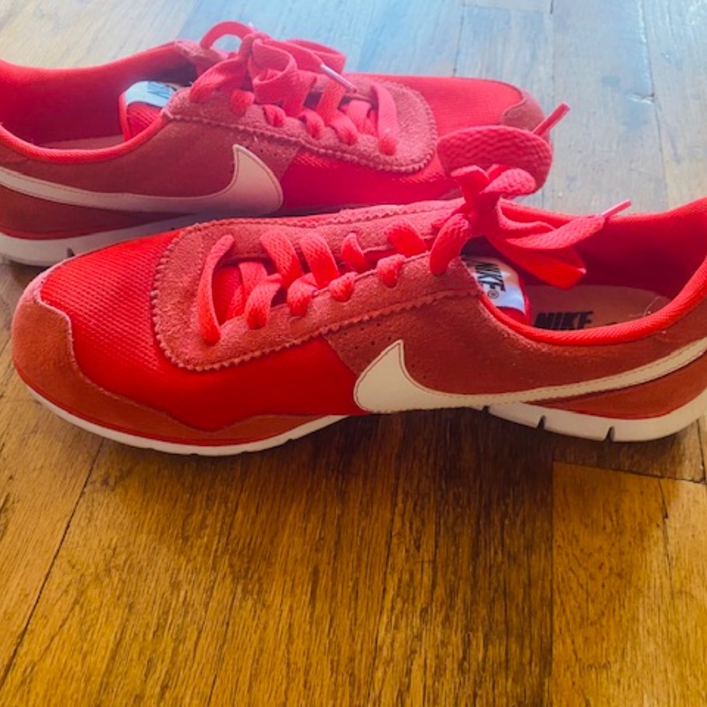 Nike Women’s Victoria Red White Suede Sneakers